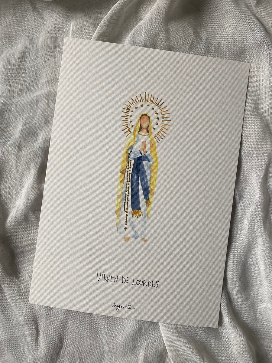 Lámina Virgen de Lourdes