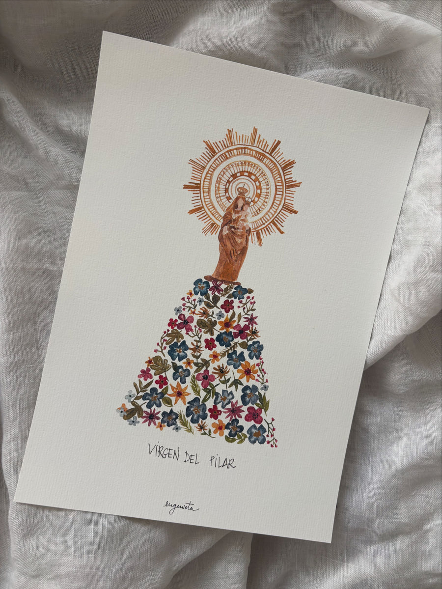Lámina Virgen del Pilar Manto