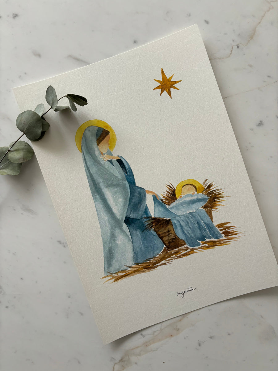 Lámina Virgen Navidad