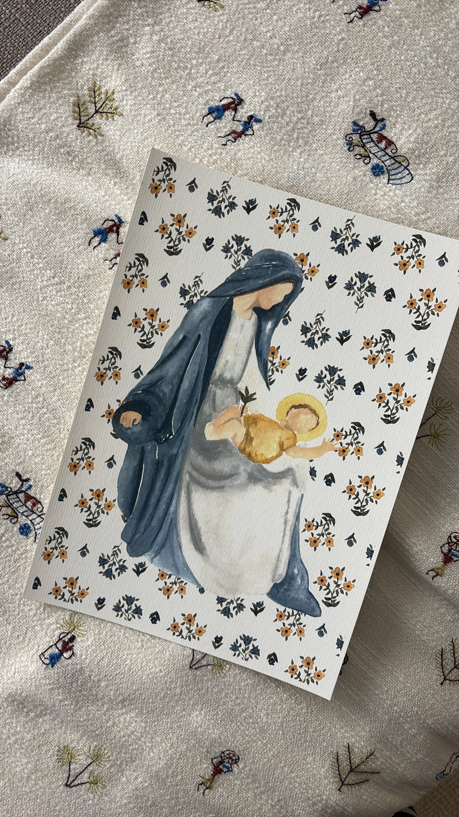 Lámina Virgen con el Niño Jesús
